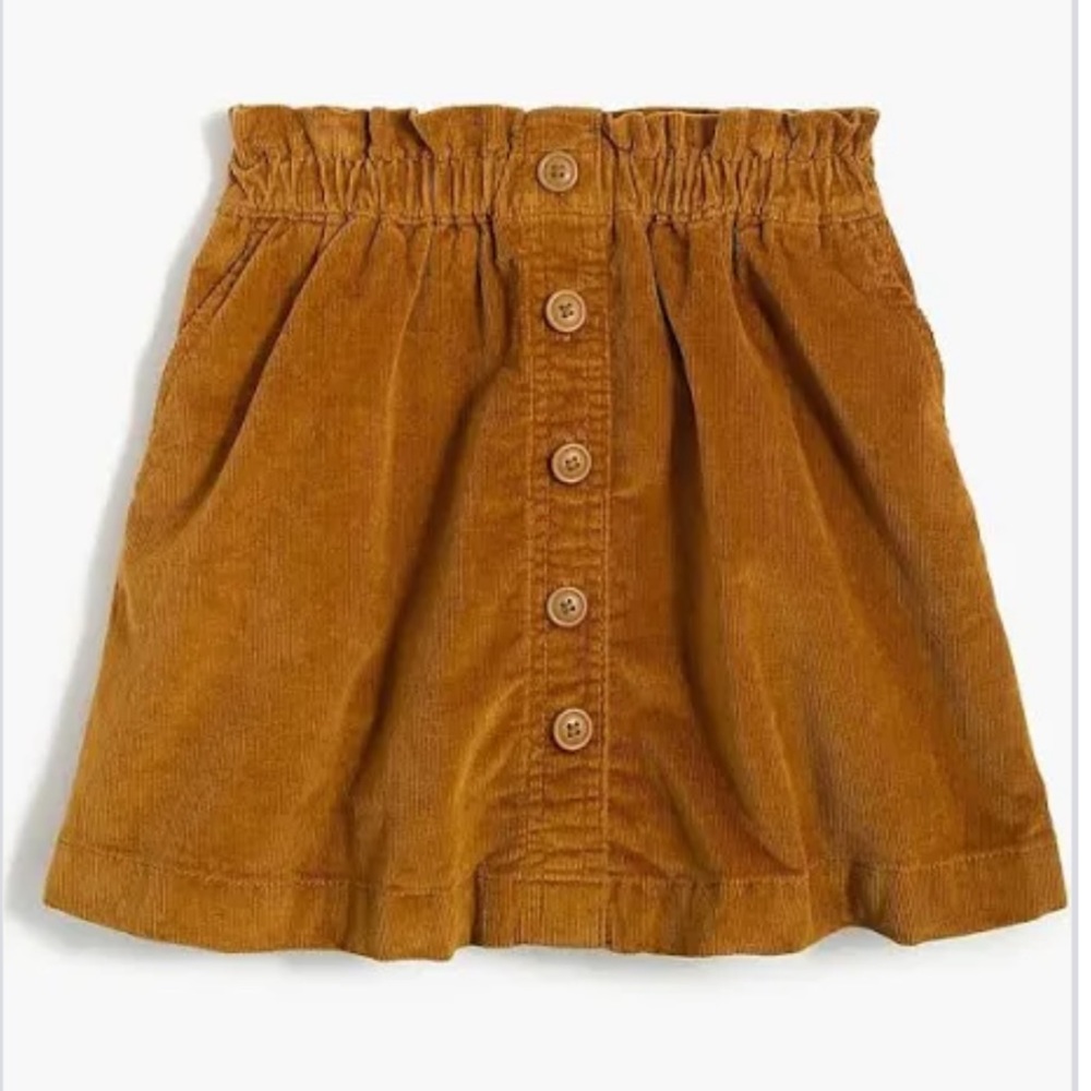JCrew Outlet Girls corduroy (Gold) skirt w/ elastic waist; size 8